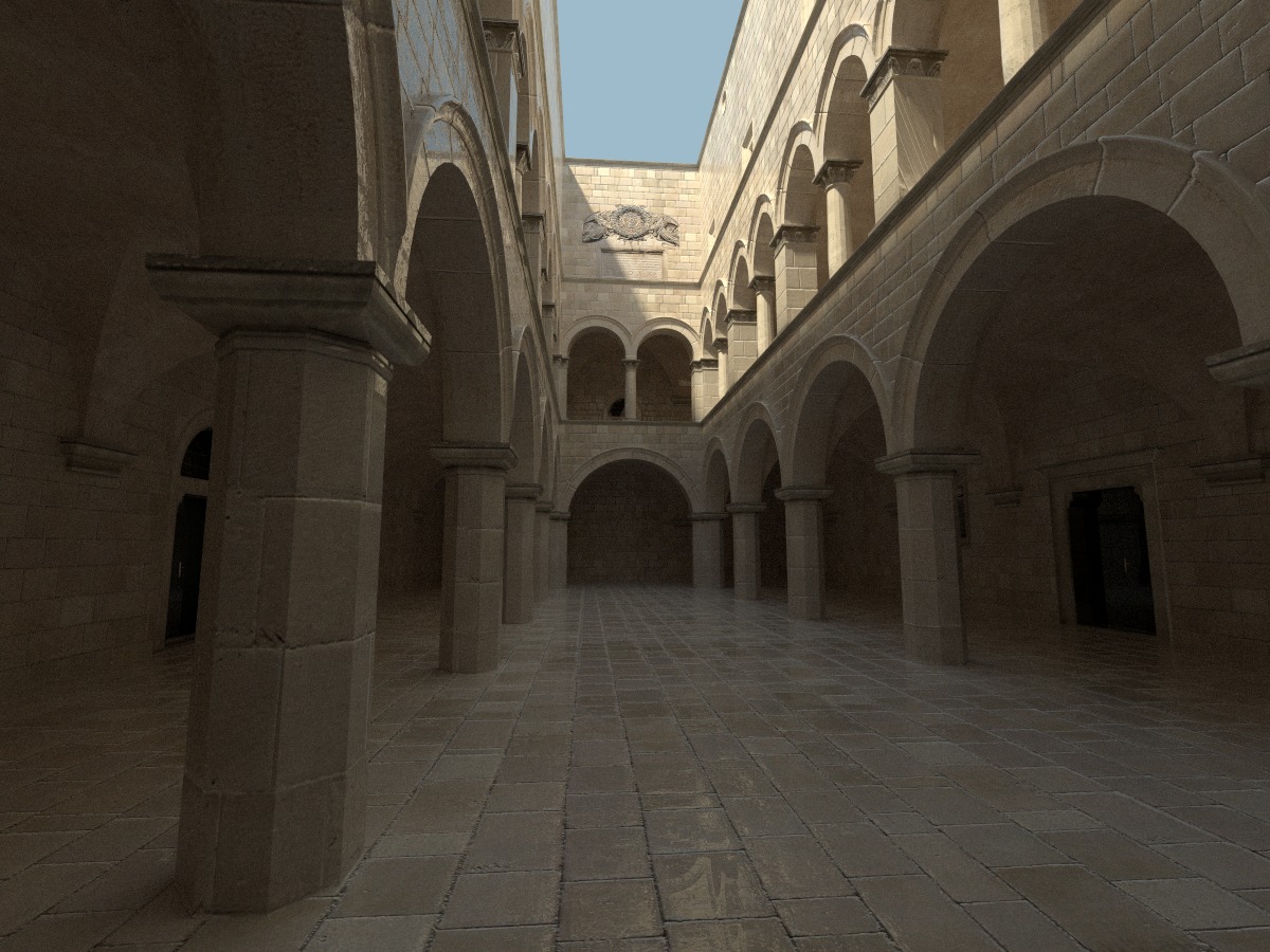 Smooth stone sponza render